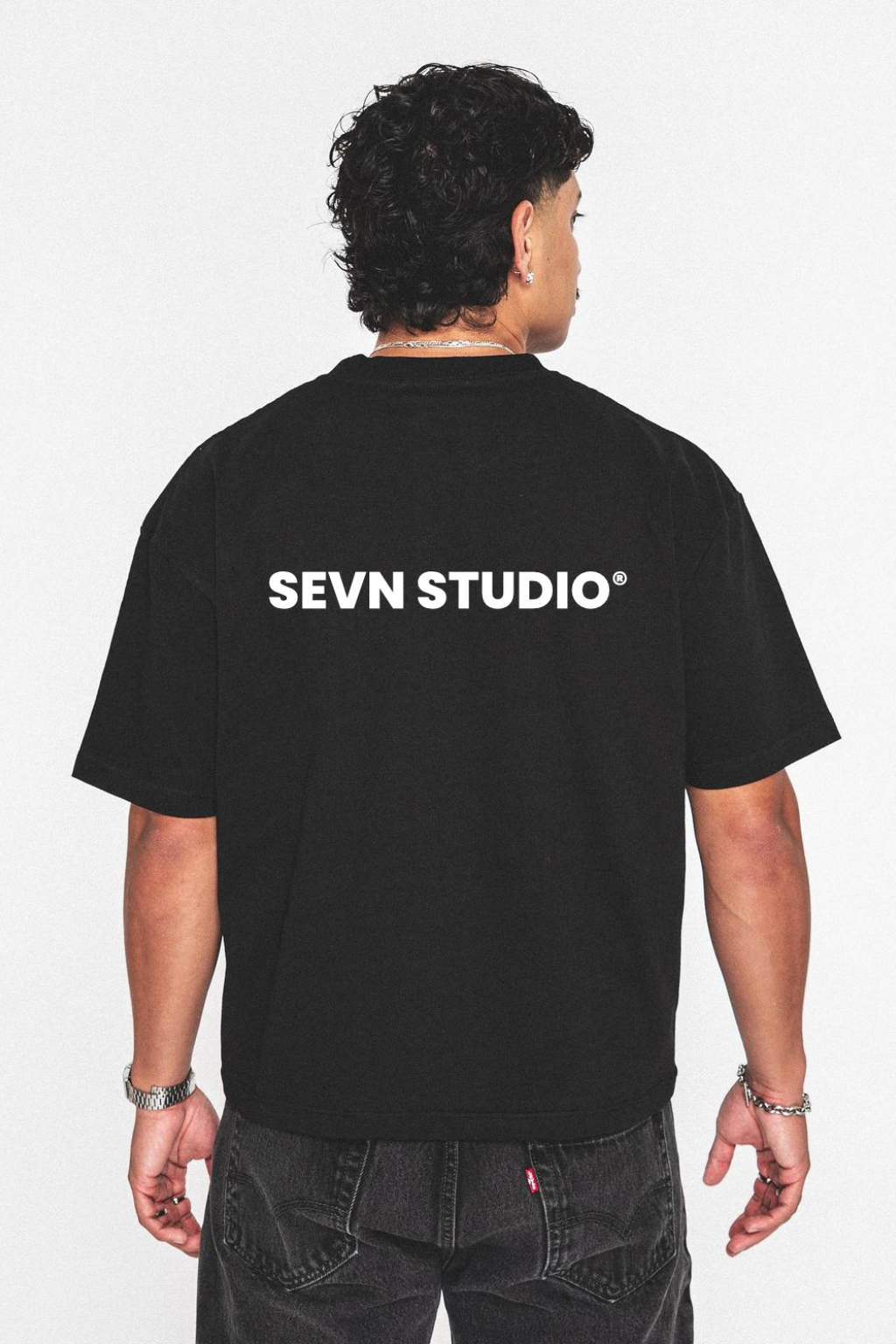 Black branded T-shirt