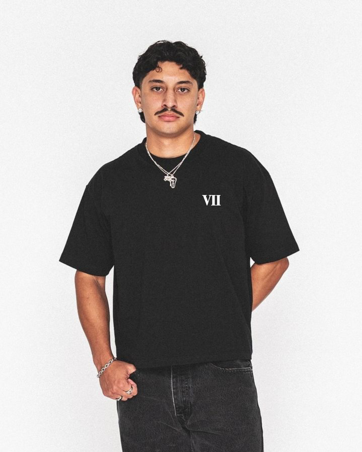 Black branded T-shirt