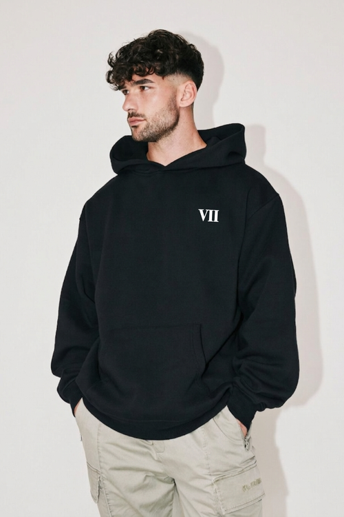 Black branded hoodie
