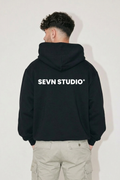 Black branded hoodie